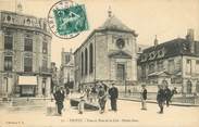 10 Aube / CPA FRANCE 10 "Troyes, pont et rue de la cité, hôtel Dieu"