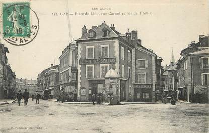 / CPA FRANCE 05 "Gap, place du Liou, rue Carnot et rue de France"