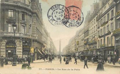 / CPA FRANCE 75002 "Paris, la rue de la Paix "