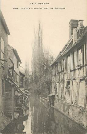 / CPA FRANCE 27 "Evreux, vue sur l'Iton, rue Chartraine"