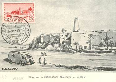  CPSM CARTE MAXIMUM  / ALGERIE / CROIX ROUGE