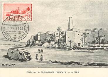  CPSM CARTE  MAXIMUM  /  ALGERIE / CROIX ROUGE