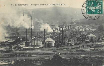 / CPA FRANCE 71 "Le Creusot, forges à mains et fonderie d'Acier"