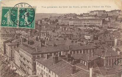 / CPA FRANCE 42 "Saint Etienne, vue générale du Crêt de Roch"