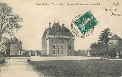 / CPA FRANCE 18 "Moulin sur Yèvre, château de Maubranches" / CACHET PERLE