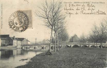 / CPA FRANCE 21 "Brion sur Ource, pont sur l'Ource"