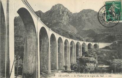 / CPA FRANCE 06 "Le Loup, le viaduc et la ligne du sud"