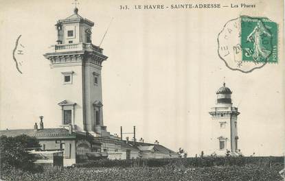/ CPA FRANCE 76 "Le Havre Sainte Adresse, les phares"
