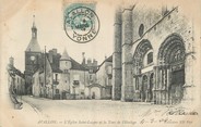 89 Yonne / CPA FRANCE 89 "Avallon, l'église Saint Lazarre et la tour de l'Horloge"