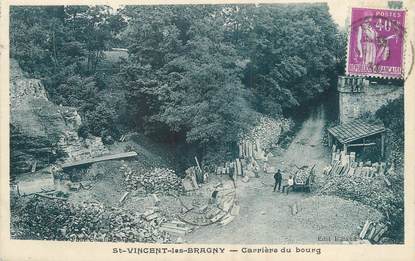 / CPA FRANCE 71 "Saint Vincent les Bragny, carrière du Bourg"