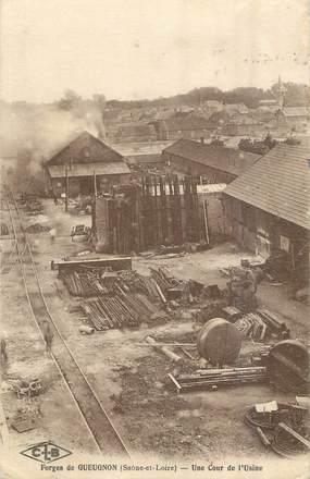 / CPA FRANCE 71 "Forges de Gueugnon, un cour de l'usine"