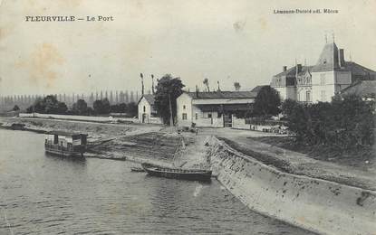 / CPA FRANCE 71 "Fleurville, le port"