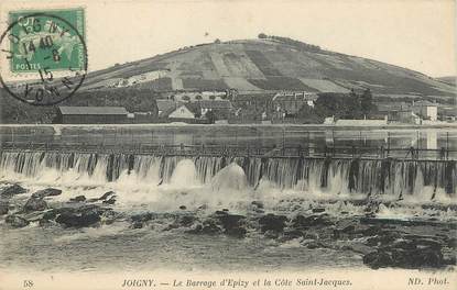 / CPA FRANCE 89 "Joigny, le barrage d'Epizy et la Côte Saint Jacques"