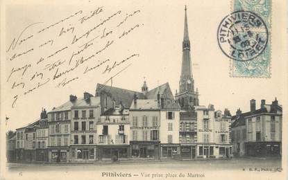 / CPA FRANCE 45 "Pithiviers, vue prise place du Martroi"