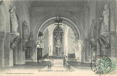 / CPA FRANCE 27 "Quillebeuf, intérieur de l'église"