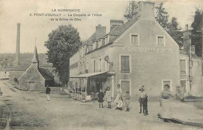 CPA FRANCE 14 "Pont d'Ouilly, la chapelle et l'Hotel de la Grâce de Dieu"