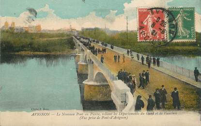 / CPA FRANCE 84 "Avignon, le nouveau pont"