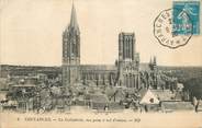 50 Manche CPA FRANCE 50 "Coutances, la cathédrale"" / CACHET AMBULANT Avranches à Lison