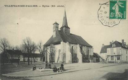 CPA FRANCE 03 "Villefranche d'Allier"" / CACHET AMBULANT Montluçon à Moulins