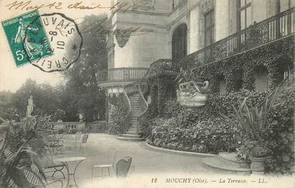 CPA FRANCE 60 "Mouchy, la Terrasse" / CACHET AMBULANT Creil à Beauvais