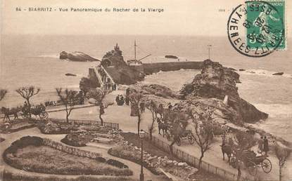 / CPA FRANCE 64 "Biarritz, vue panoramique du rocher de la vierge"