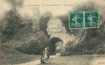 CPA FRANCE 76 "Arques, le Chateau Henri IVl" / CACHET AMBULANT Gournay à Dieppe