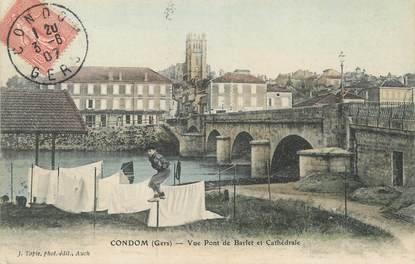 / CPA FRANCE 32 "Condom, vue Pont de Barlet et Cathédrale"