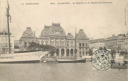 / CPA FRANCE 76 "Le Havre, le théâtre vu du bassin du Commerce"