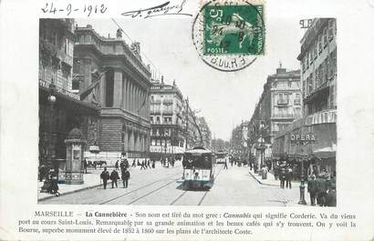 / CPA FRANCE 13 "Marseille, La Cannebière" / TRAMWAY