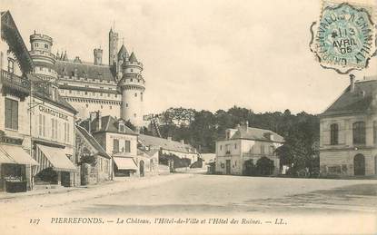 CPA FRANCE 60 "Pierrefonds, le Chateau" / CACHET AMBULANT Crépy en Valois à Chantilly