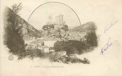 / CPA FRANCE 09 "Foix, tours de Gaston de Foix"