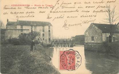 CPA FRANCE 77 "Coulommiers, Moulin du Triangle" / CACHET AMBULANT La Ferté Gaucher à Gretz