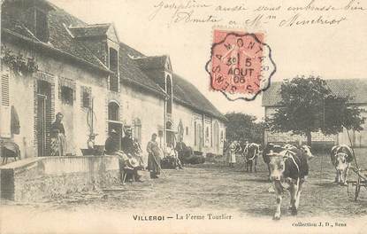 CPA FRANCE 89 "Villeroi, la Ferme Tourlier" / CACHET AMBULANT Sens à Montargis