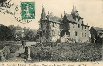 CPA FRANCE 14 "Env. de Lisieux, Mesnil Simon, Manoir de la Varende"