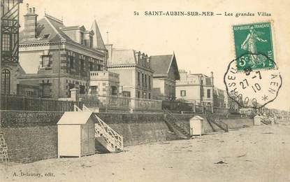 CPA FRANCE 14 "Saint Aubin sur Mer" / CACHET AMBULANT Courseules à Caen