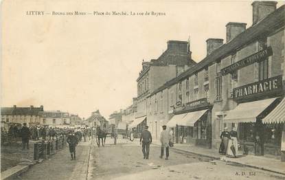 CPA FRANCE 14 "Littry, Place du Marché"