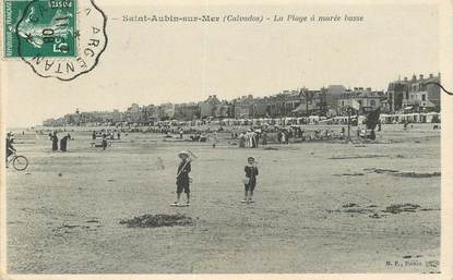 CPA FRANCE 14 "Saint Aubin sur Mer" / CACHET AMBULANT Caen à Argentan