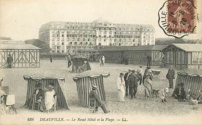 CPA FRANCE 14 "Deauville" / CACHET AMBULANT Trouville à Mézidon