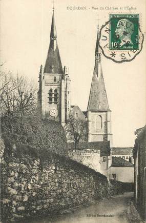 CPA FRANCE 91 "Dourdan, le chateau  / CACHET AMBULANT 