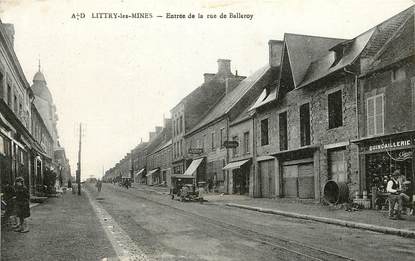CPA FRANCE 14 "Littry les Mines, la rue de Balleroy"
