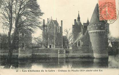 CPA FRANCE 41 "Chateau du Moulin"  / CACHET AMBULANT Villefranche sur Cher à Blois