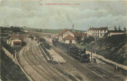 CPA FRANCE 42 "Saint Bonnet le Chateau, la gare"