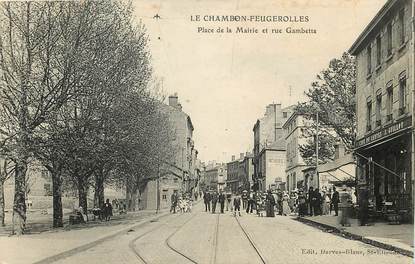 CPA FRANCE 42 "Le Chambon Feugerolles, Place de la mairie et rue Gambetta"