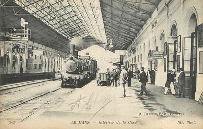 / CPA FRANCE 72 "Le Mans,  intérieur de la gare "