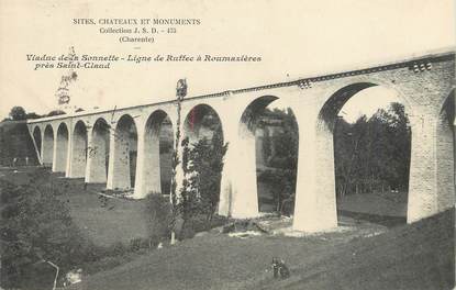 / CPA FRANCE 16 "Viaduc de la Sonnette, ligne de Ruffec à Roumazières"