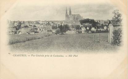 / CPA FRANCE 28 "Chartres, vue générale prise de Cachembac"