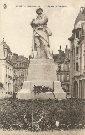 / CPA FRANCE 51 Reims, monument du 132ème d'Infanterie"