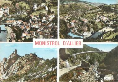 / CPSM FRANCE 43 "Monistrol d'Allier, vue générale et pont métallique"