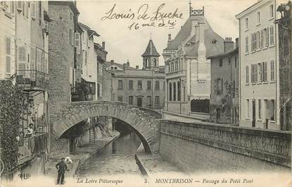 CPA FRANCE 42 "Montbrison, passage du petit pont"