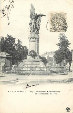 / CPA FRANCE 36 "Châteauroux, monuments commémoratifs des combattants de 1870"